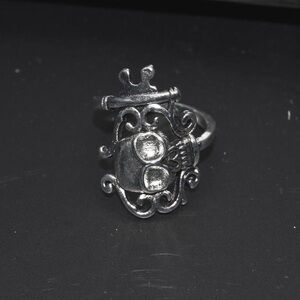 Silver Skull Key Ring